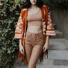 Load image into Gallery viewer, Aztec Luxe Ruana Shawl