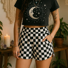 Load image into Gallery viewer, High Waisted Checkered Shorts