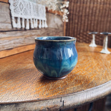 Load image into Gallery viewer, Blue Glaze Over Clay Snake Mug
