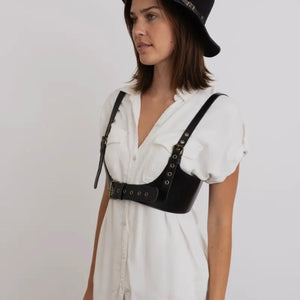 Faux Leather Black Harness