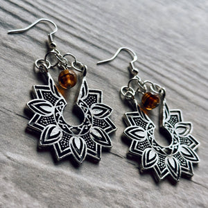 Zen Flower Stone Earrings