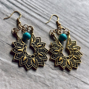 Zen Flower Stone Earrings