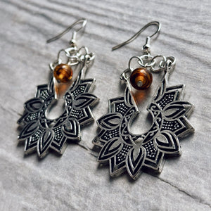 Zen Flower Stone Earrings