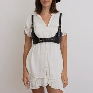 Faux Leather Black Harness