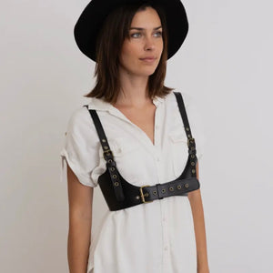 Faux Leather Black Harness