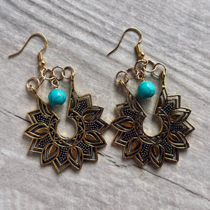 Zen Flower Stone Earrings