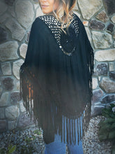 Load image into Gallery viewer, Black Fringe Dream Shawl
