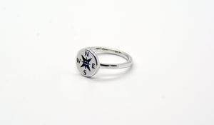 Sterling Silver Compass Ring