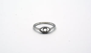 Sterling Silver Evil Eye Ring