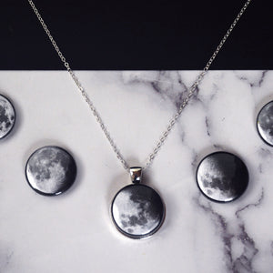 Interchangeable Moon Phase Necklace
