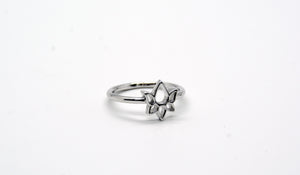 Sterling Silver Lotus Flower Ring
