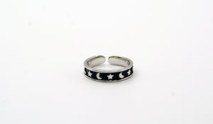 Sterling Silver Moon & Star Toe Ring