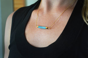 Turquoise Bar Necklace