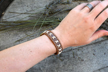 Load image into Gallery viewer, Vintage White Laced X Bracelet

