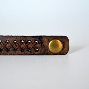 Vintage Brown Laced X Bracelet