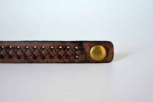 Vintage Brown Laced X Bracelet