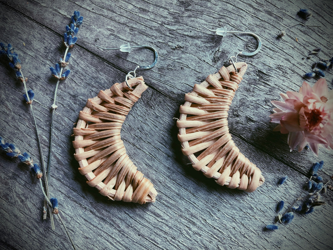 Wicker Moon Earrings