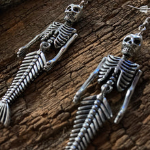 Load image into Gallery viewer, Mermaid Skeleton Earrings
