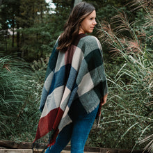 Load image into Gallery viewer, Plaid Ruana Shawl
