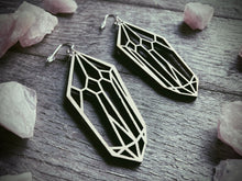 Load image into Gallery viewer, Crystal Wooden Earrings
