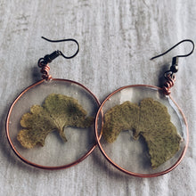 Load image into Gallery viewer, Ginkgo Leak &amp; Copper Earrings
