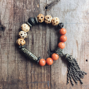 Persimmon Beaded Bracelet