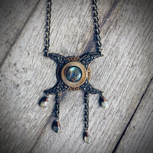 Load image into Gallery viewer, Triple Moon Labradorite Necklace
