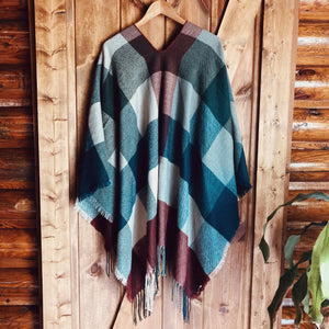 Plaid Ruana Shawl