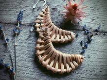 Load image into Gallery viewer, Wicker Moon Earrings
