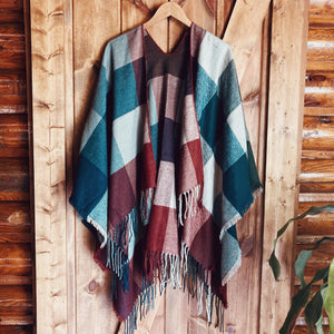 Plaid Ruana Shawl