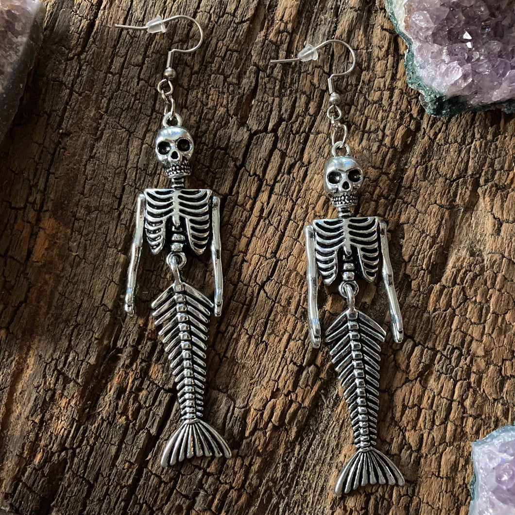 Mermaid Skeleton Earrings
