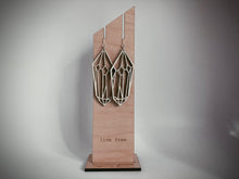 Load image into Gallery viewer, Crystal Wooden Earrings
