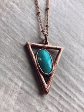 Load image into Gallery viewer, SW Turquoise Triangle Necklace
