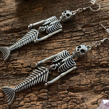 Load image into Gallery viewer, Mermaid Skeleton Earrings
