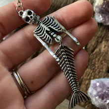 Load image into Gallery viewer, Mermaid Skeleton Earrings
