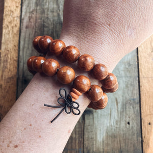 Rosewood Beaded Mala Bracelet